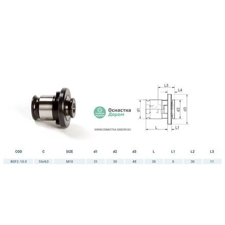 Кликните для увеличения изображения Вставка для метчиков BUSSOLA PORTA/M/S/F 10X8,0 GR.2