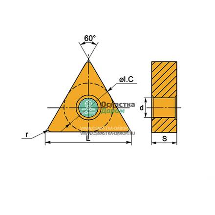 Кликните для увеличения изображения TNMG 220408-PMZ VBC251 пластина сменная токарная