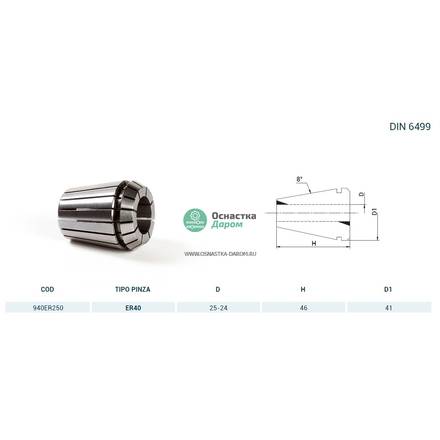 Цанга PINZA ER 40 Ø = 25,0